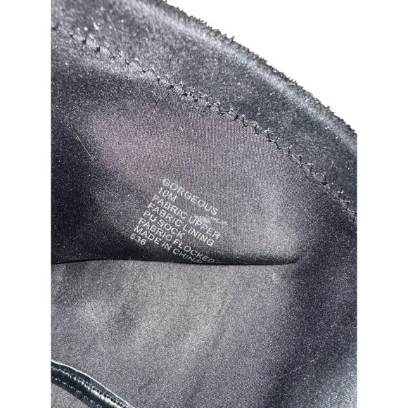 Steve Madden Black Faux Suede Thigh‑High Block Heel Boots Size 10 US - Picture 4 of 9